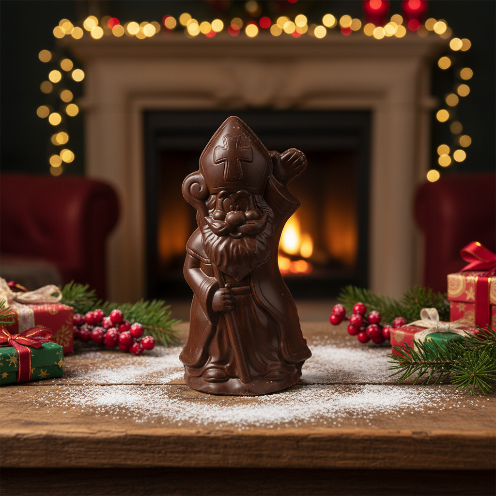 Dark chocolate Saint Nicholas with sceptre 250g