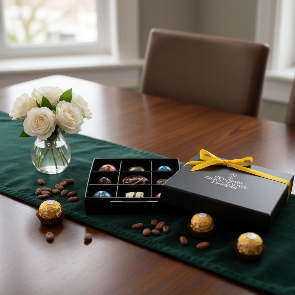 Luxury box of 9 chocolate pralines 135g