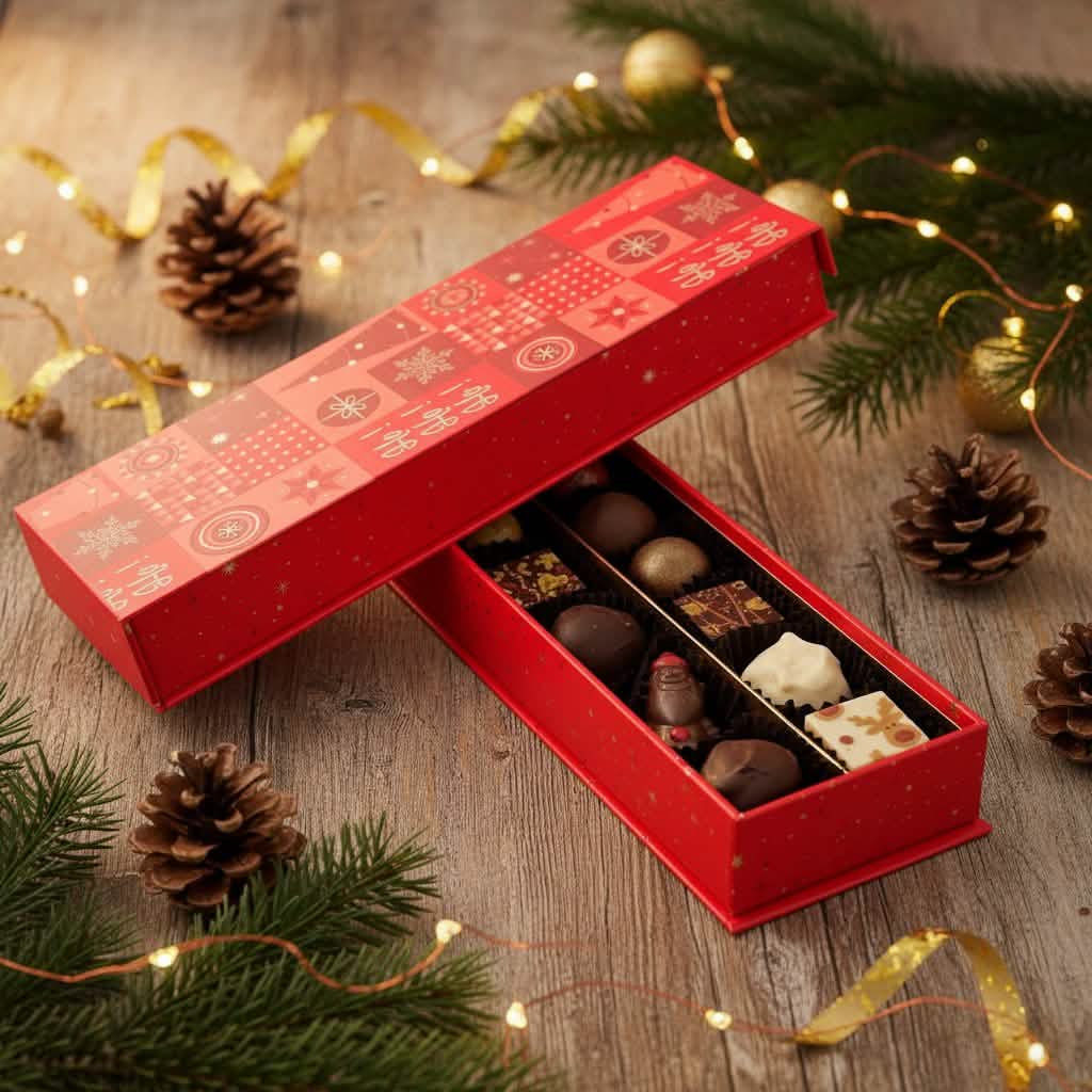 Christmas 14 pralines and truffles box ho-ho-ho 225g