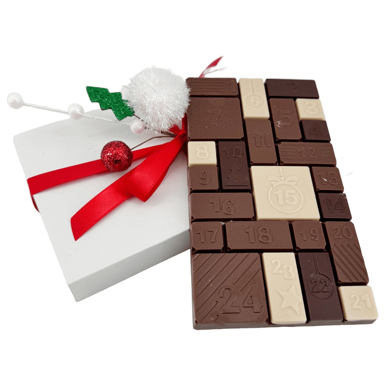 Milk chocolate Christmas advent calendar bar 200g