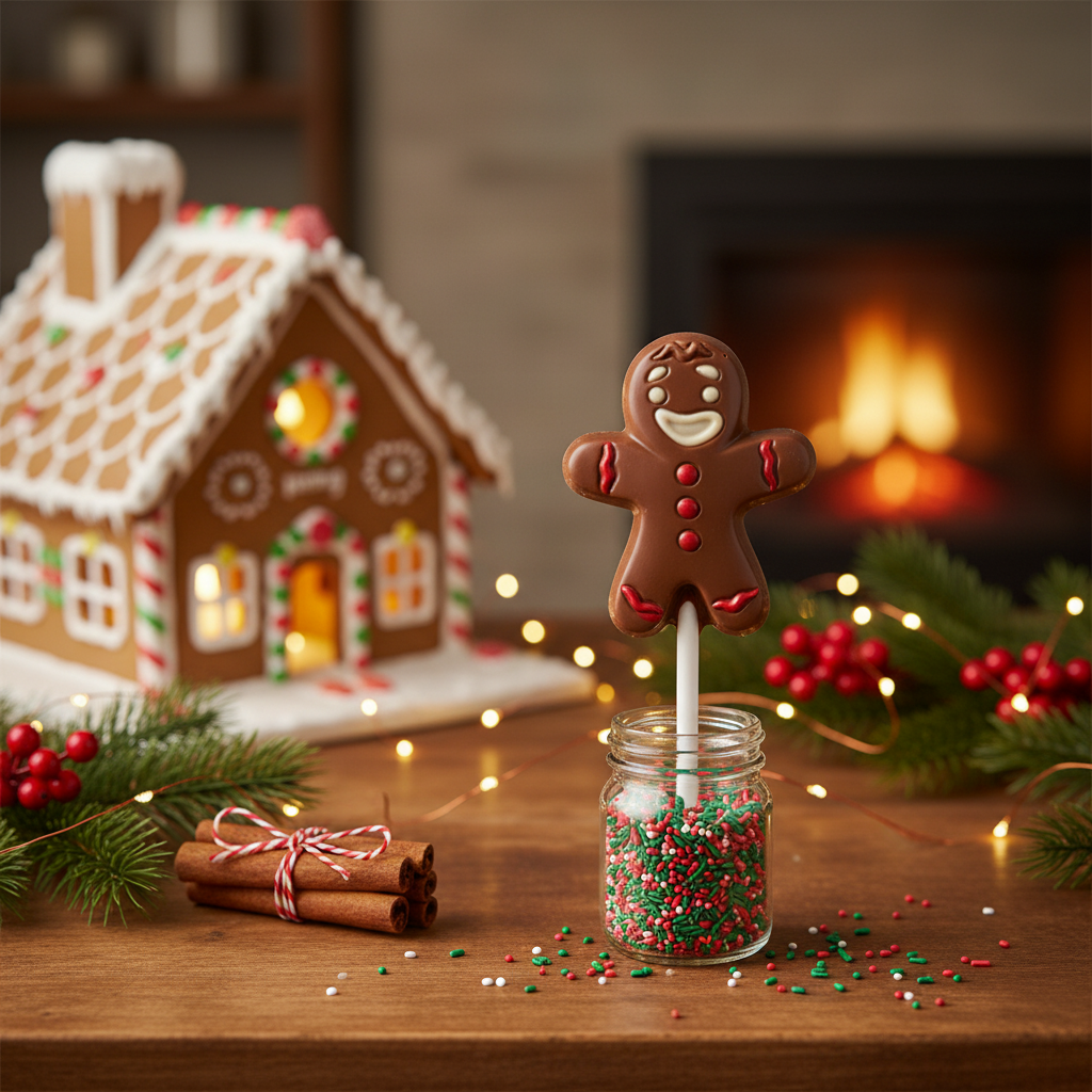 Milk chocolate Mr. Ginger lollipop 20g