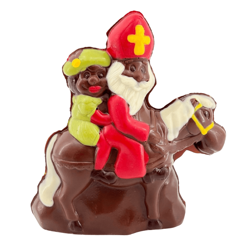 Milk chocolate Saint Nicholas riding his horse 230g