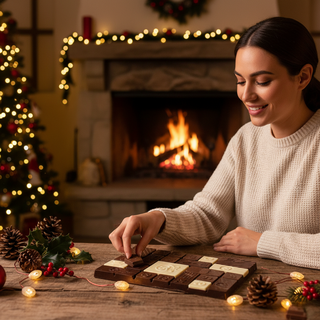 Milk chocolate Christmas advent calendar bar 200g
