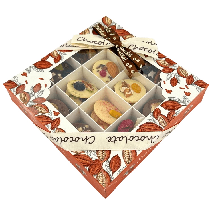 Box of chocolate mendiants 48 pieces