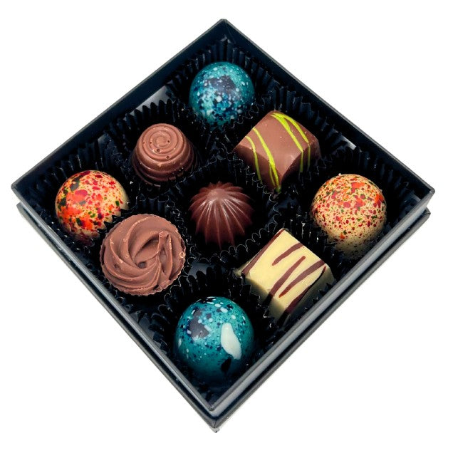 Prestige box of 9 chocolate pralines