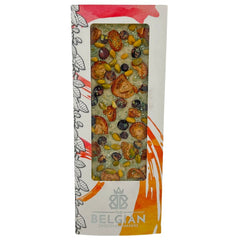 Fantasy white chocolate bar 550 grs with strawberries, pistachios and blueberries& - The Belgian Chocolate Makers