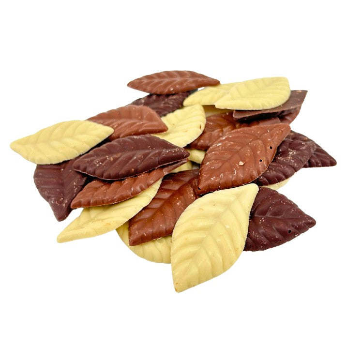 Mix of chocolate leaves