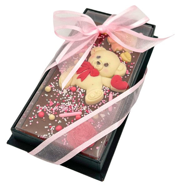 Chocolate handmade bar bear (dark) 120 Grs