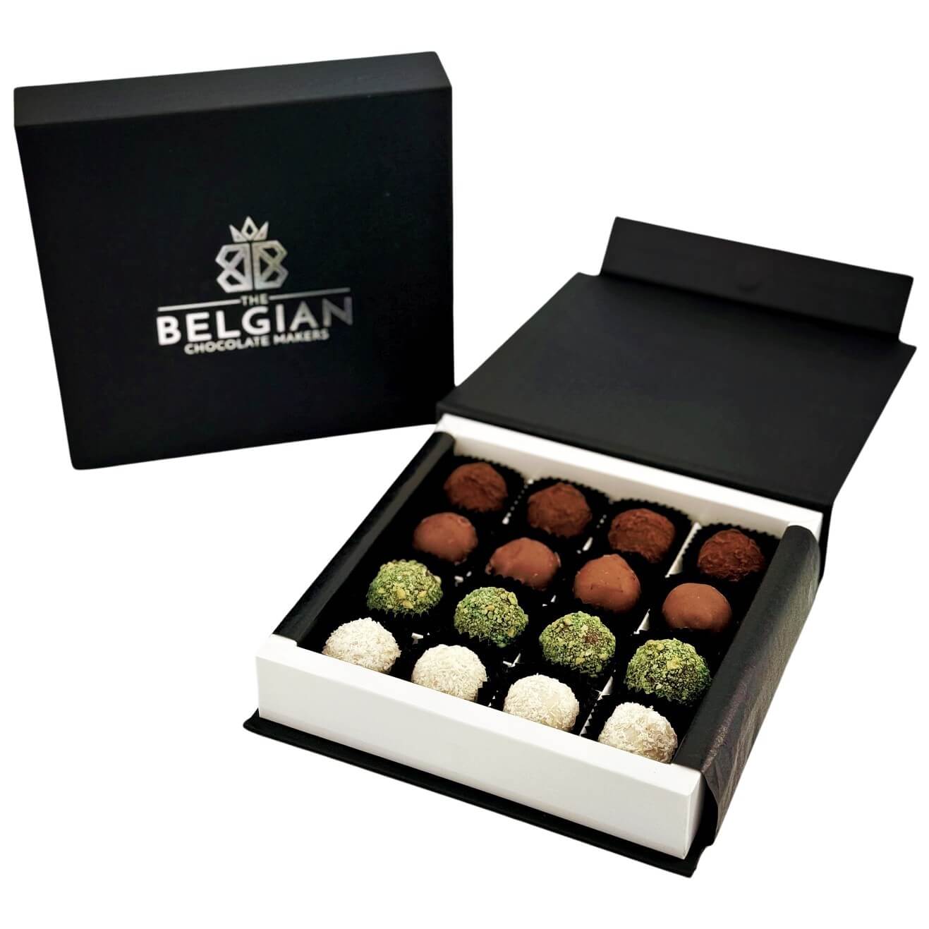 Box of 16 truffles (mixed flavours) 260 grs