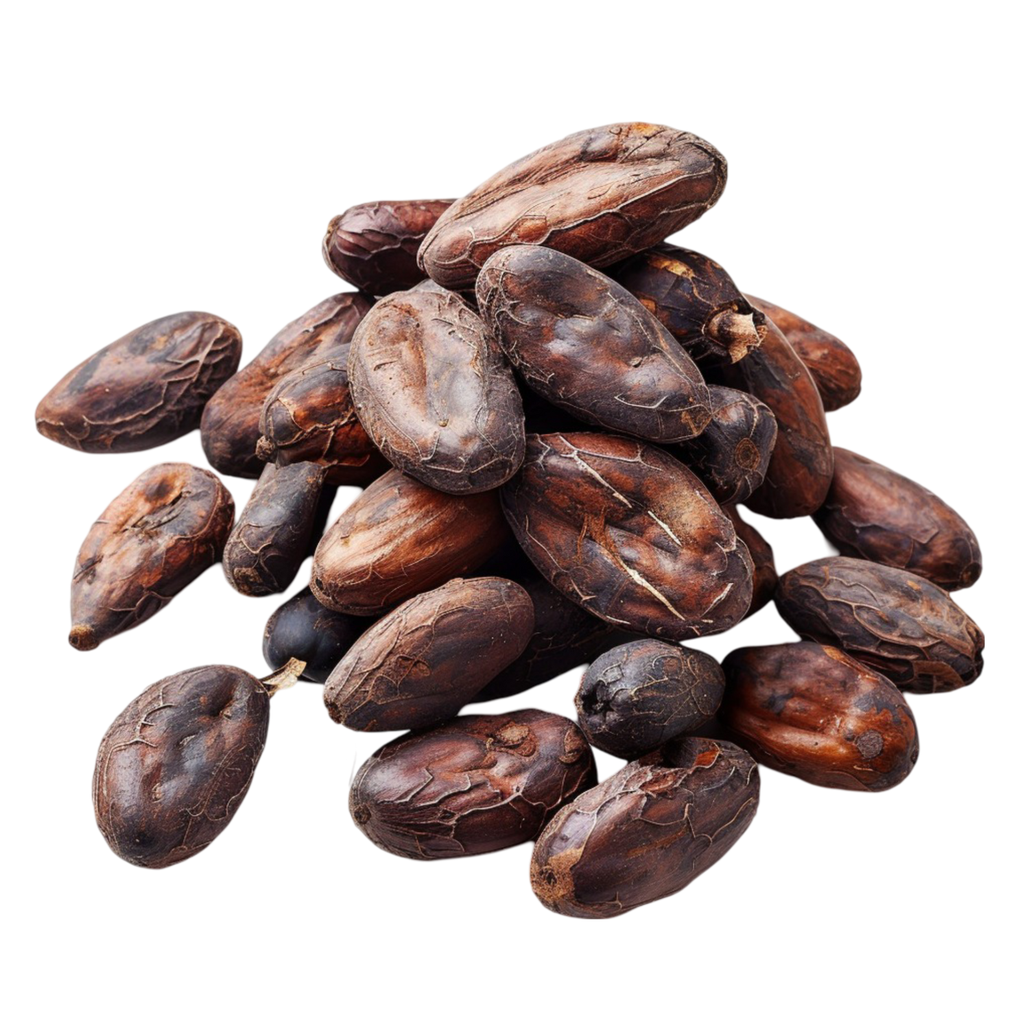 Bag of fresh cacao beans