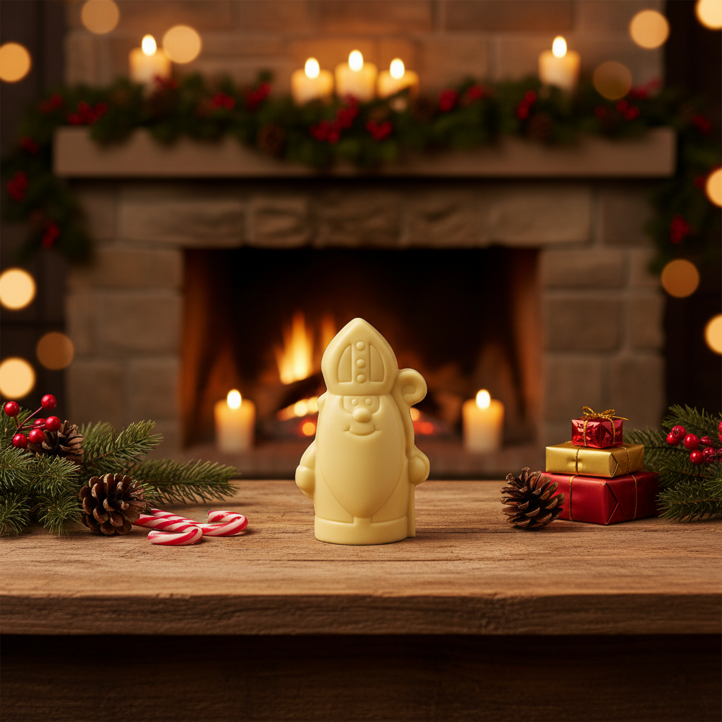 White chocolate Saint Nicholas with sceptre 150g