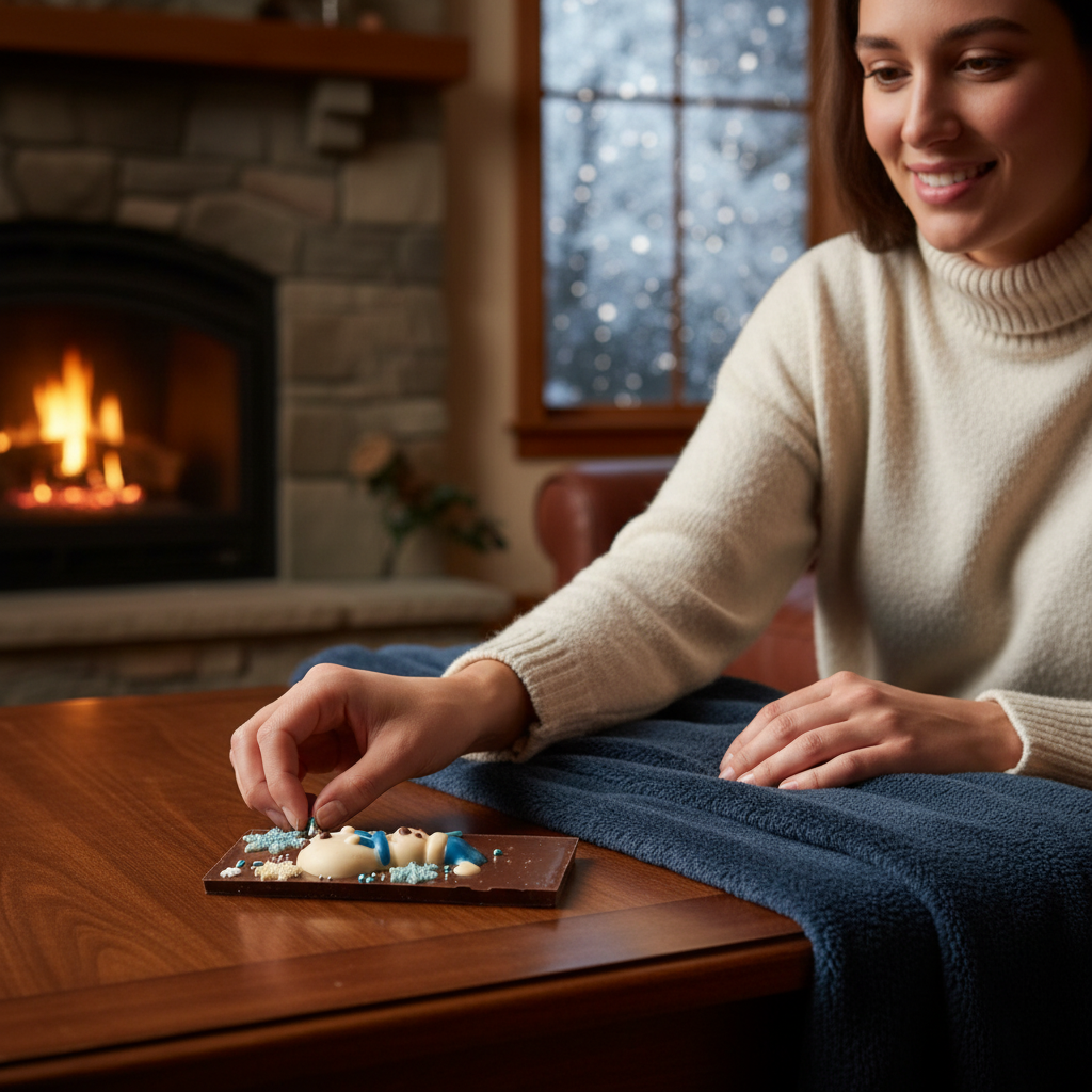 Tavoletta invernale al cioccolato fondente 120g
