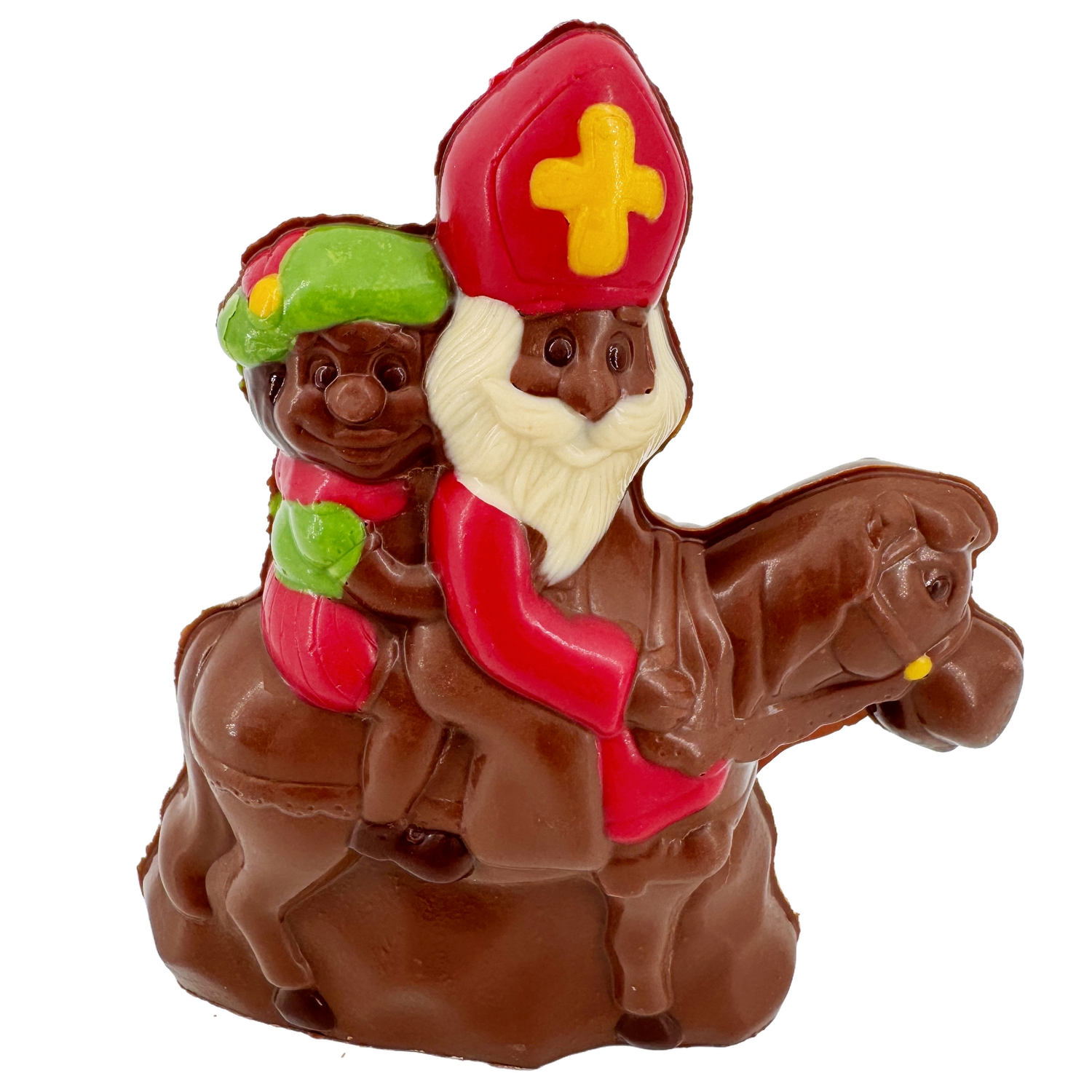 Milk chocolate Saint Nicholas riding his horse 230g