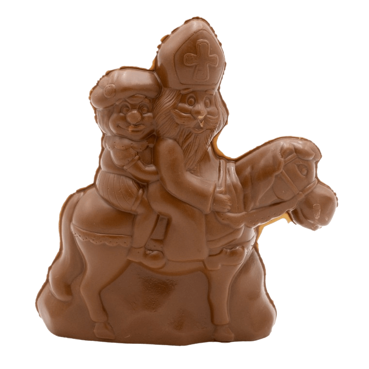 Milk chocolate Saint Nicholas riding his horse 230g