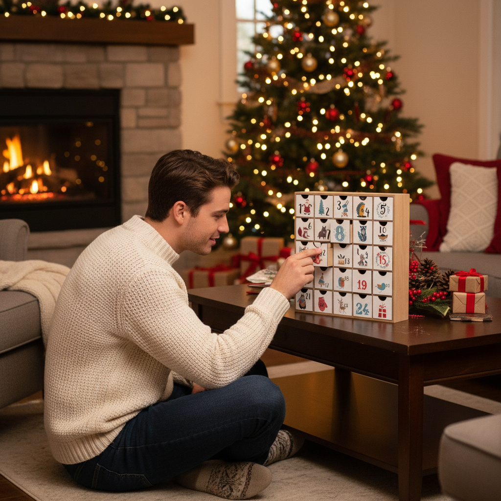 Wooden advent calendar origin 1 Kg