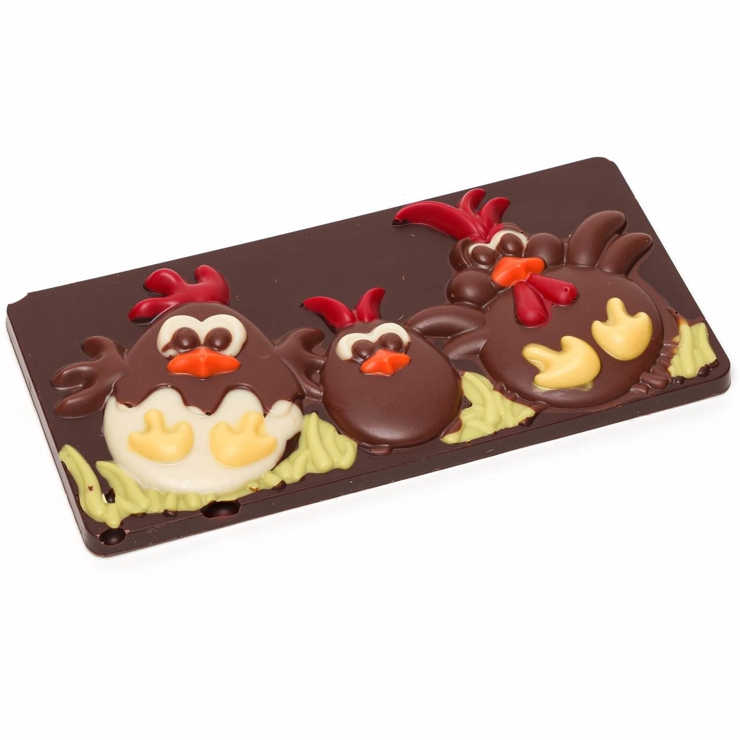 Chocolate handmade bar Family chicken (dark) 105 Grs