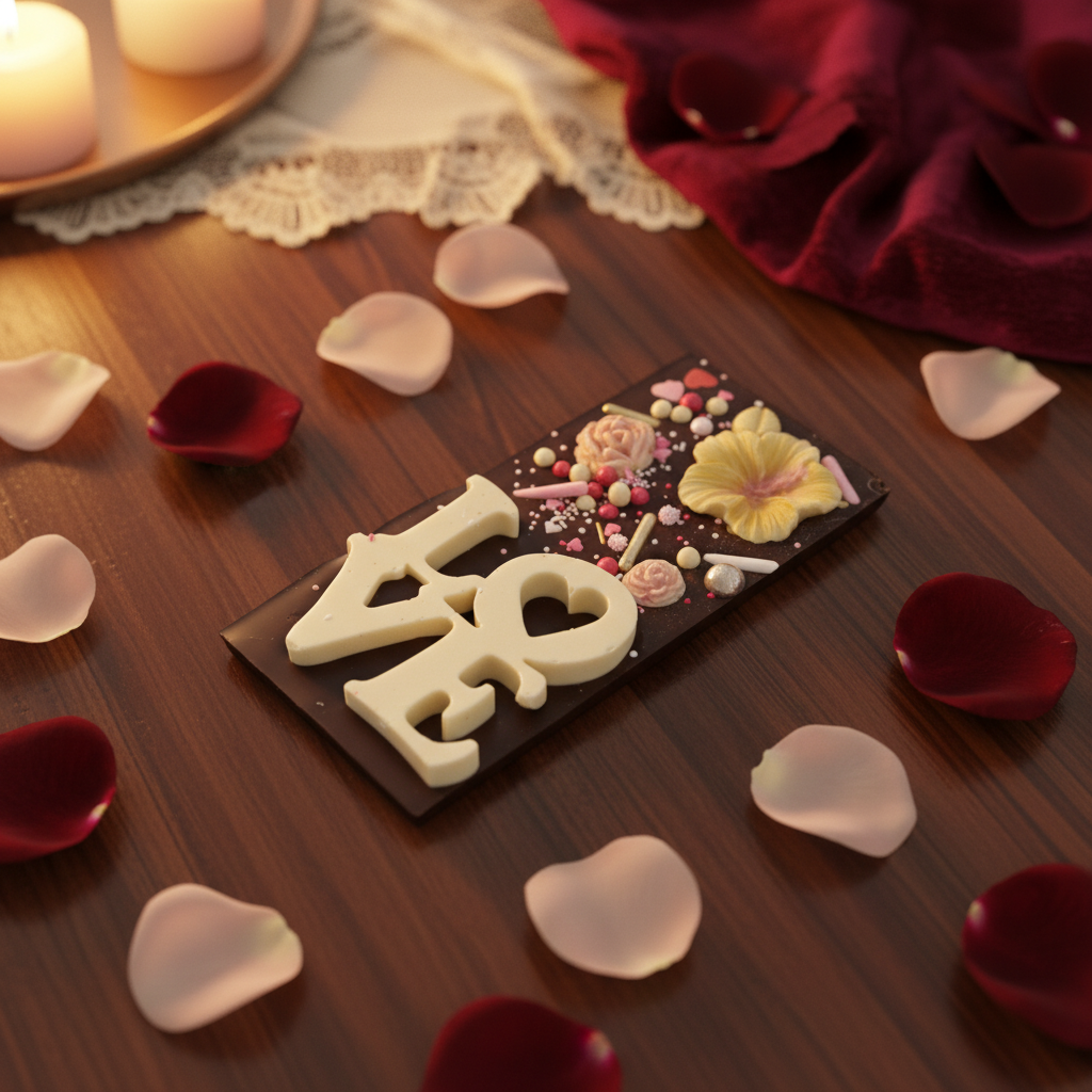 Milk chocolate red love bar 120g