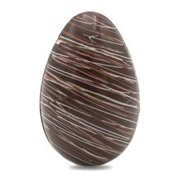 Easter egg with chocolate stripes with 5 eggs inside (dark)  220 Grs