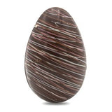 Load image into Gallery viewer, Easter egg with chocolate stripes with 5 eggs inside (dark)  220 Grs