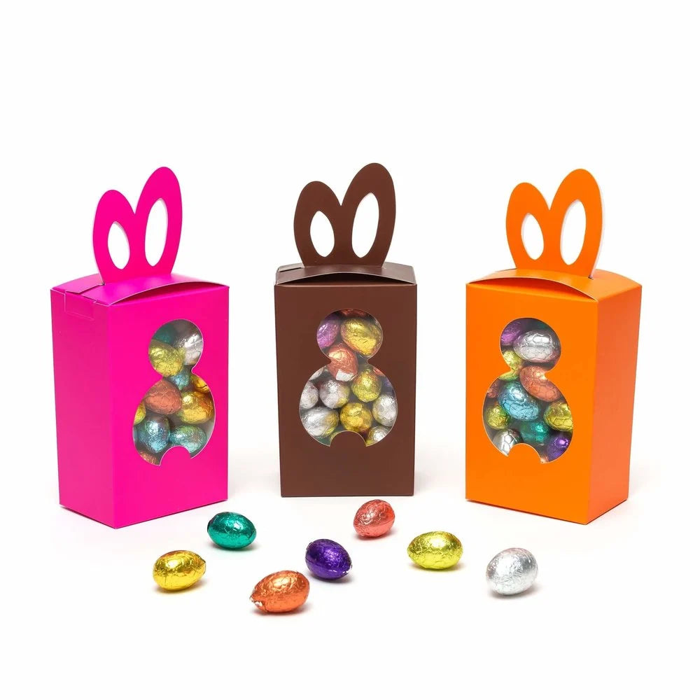 Bag of 20 Easter chocolate eggs with chocolate bunny