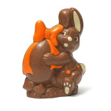Load image into Gallery viewer, Easter bunny with egg (milk chocolate) 285 Grs