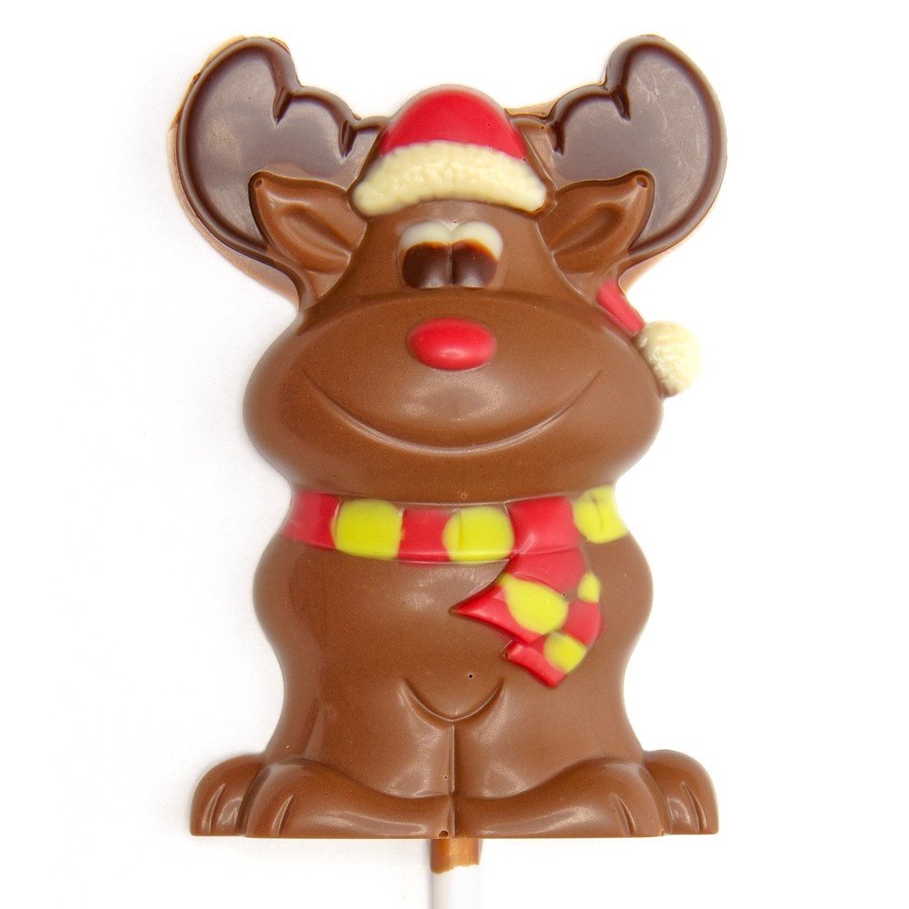 Milk chocolate lollipop christmas reindeer