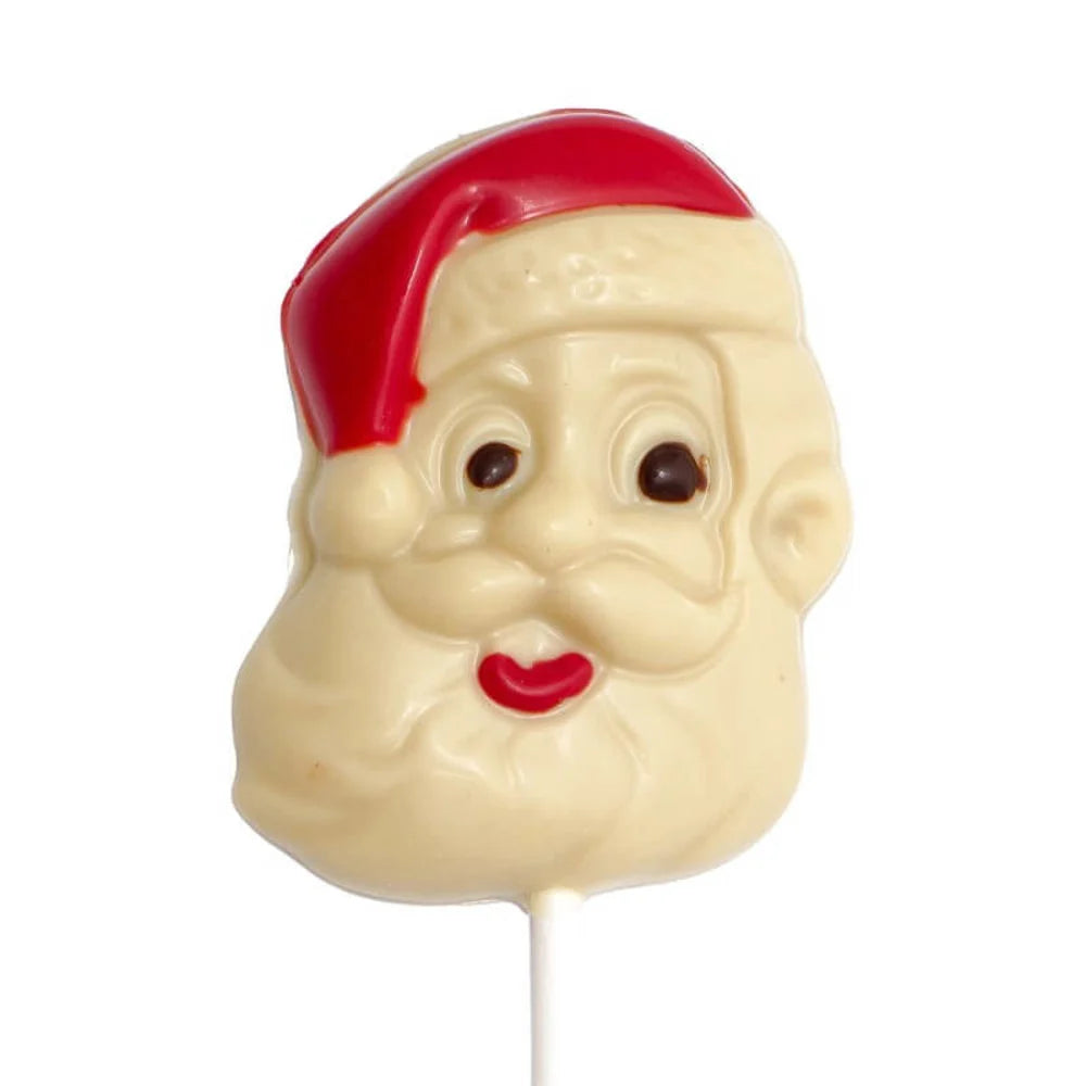 White chocolate lollipop santa Claus