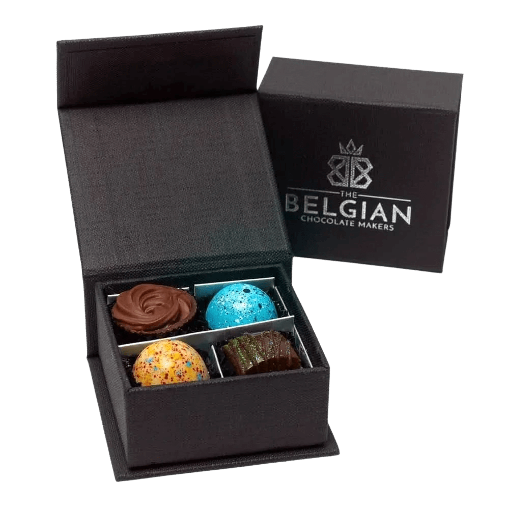 Luxury box of 4 chocolate pralines
