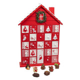 Charger l&#39;image dans la galerie, Wooden advent calendar (red house)